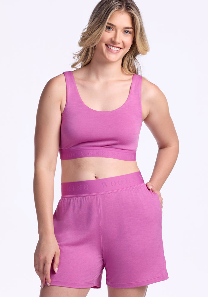 Poppy Lounge Shorts - Soft & Comfortable Wild Blossom Print Women's Sleepwear for Relaxing at Home or Yoga