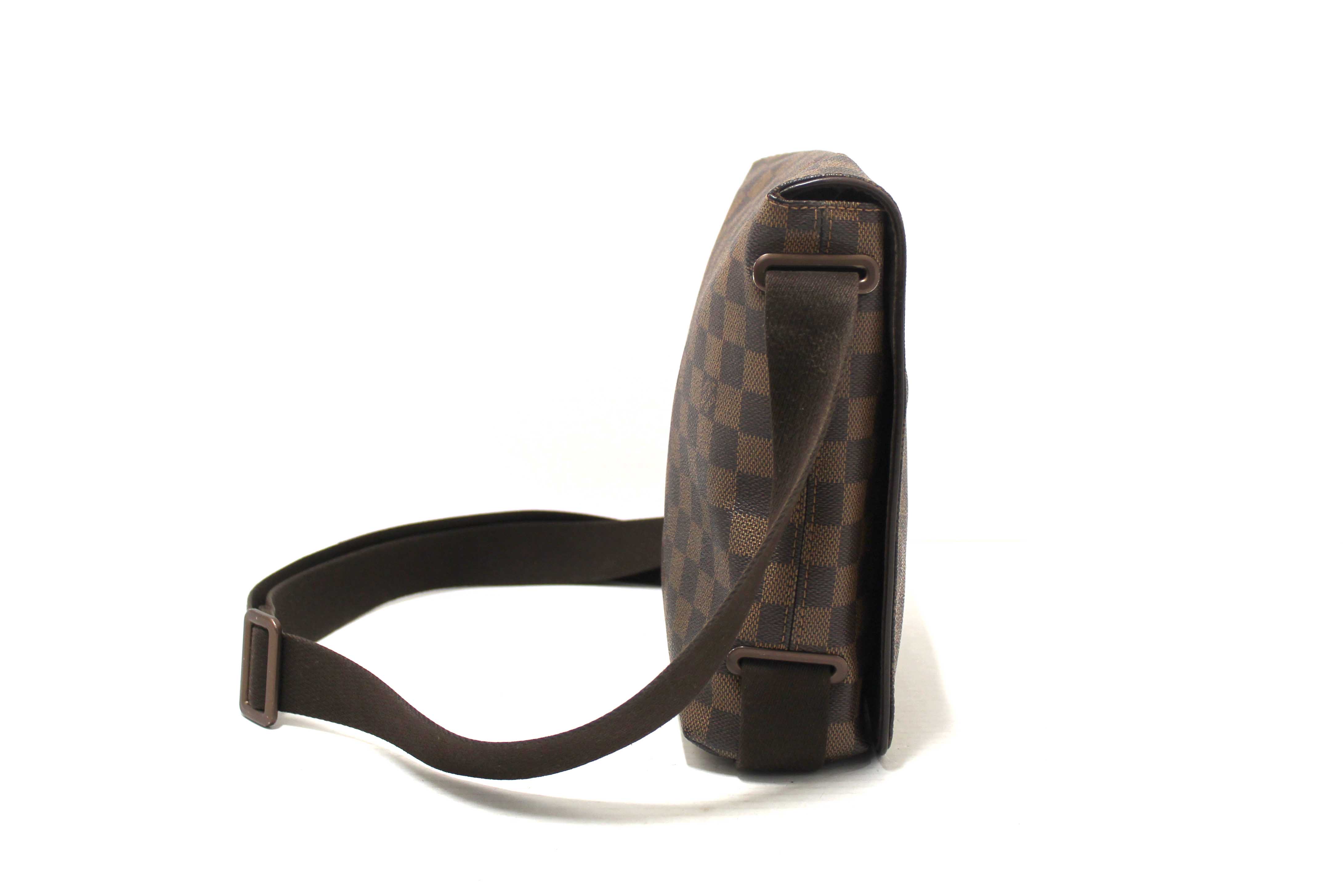Authentic Louis Vuitton Damier Ebene Brooklyn PM Messenger Crossbody Bag - Luxury Leather Shoulder Bag for Women, Perfect for Work, Travel & Everyday Use
