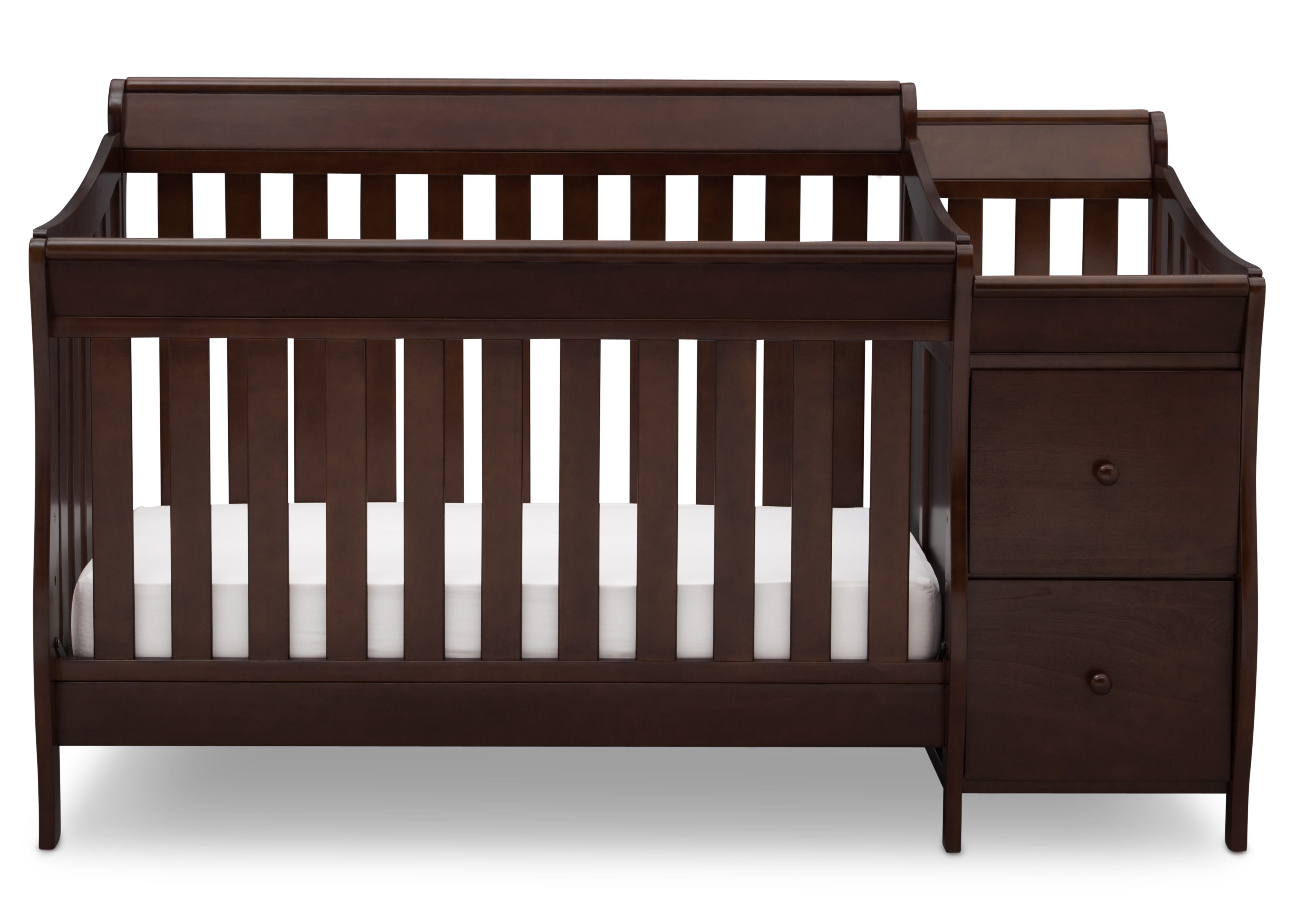 Bentley S Convertible Crib with Changer - 3-in-1 Baby Crib to Toddler Bed & Dresser - Modern Nursery Furniture for Newborns & Kids - Perfect for Bedrooms, Daycare, and Guest Rooms