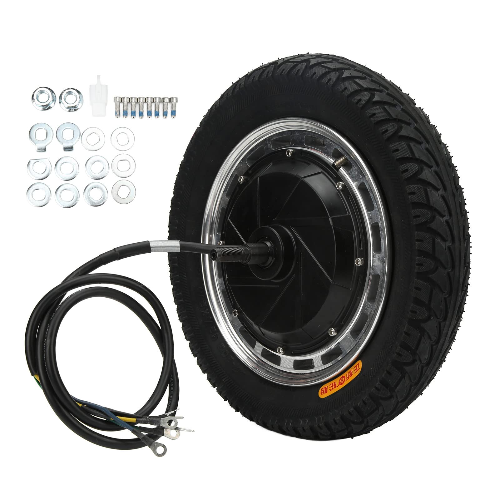 48V-96V 800W-6500W Electric Scooter Hub Motor Kit with 12in Inner/Outer Tire - High Power Drive Motor for Electric Motorcycles & Off-Road Vehicles - Perfect for Commuting, Trail Riding & DIY E-Bike Conversions