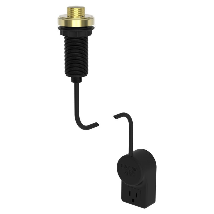 Air Switch Activated Garbage Disposal with Power Adapter - Durable Forever Brass PVD Finish for Kitchen Sink Waste Management | Perfect for Modern Homes & Eco-Friendly Waste Disposal