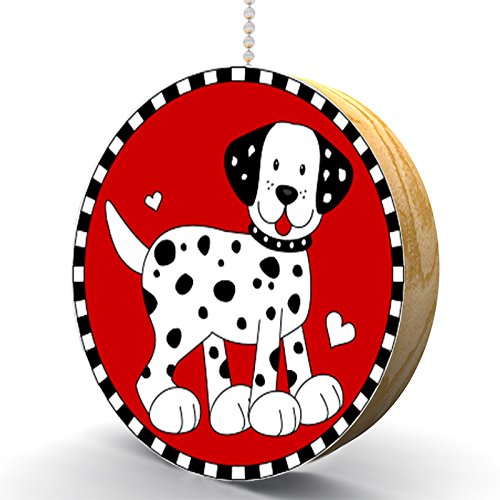 Little Lovely Dalmatian Hardwood Oak Ceiling Fan Pull Chain & Light Switch - Perfect for Home Decor, Kids Room, Nursery, and Farmhouse Style Interiors