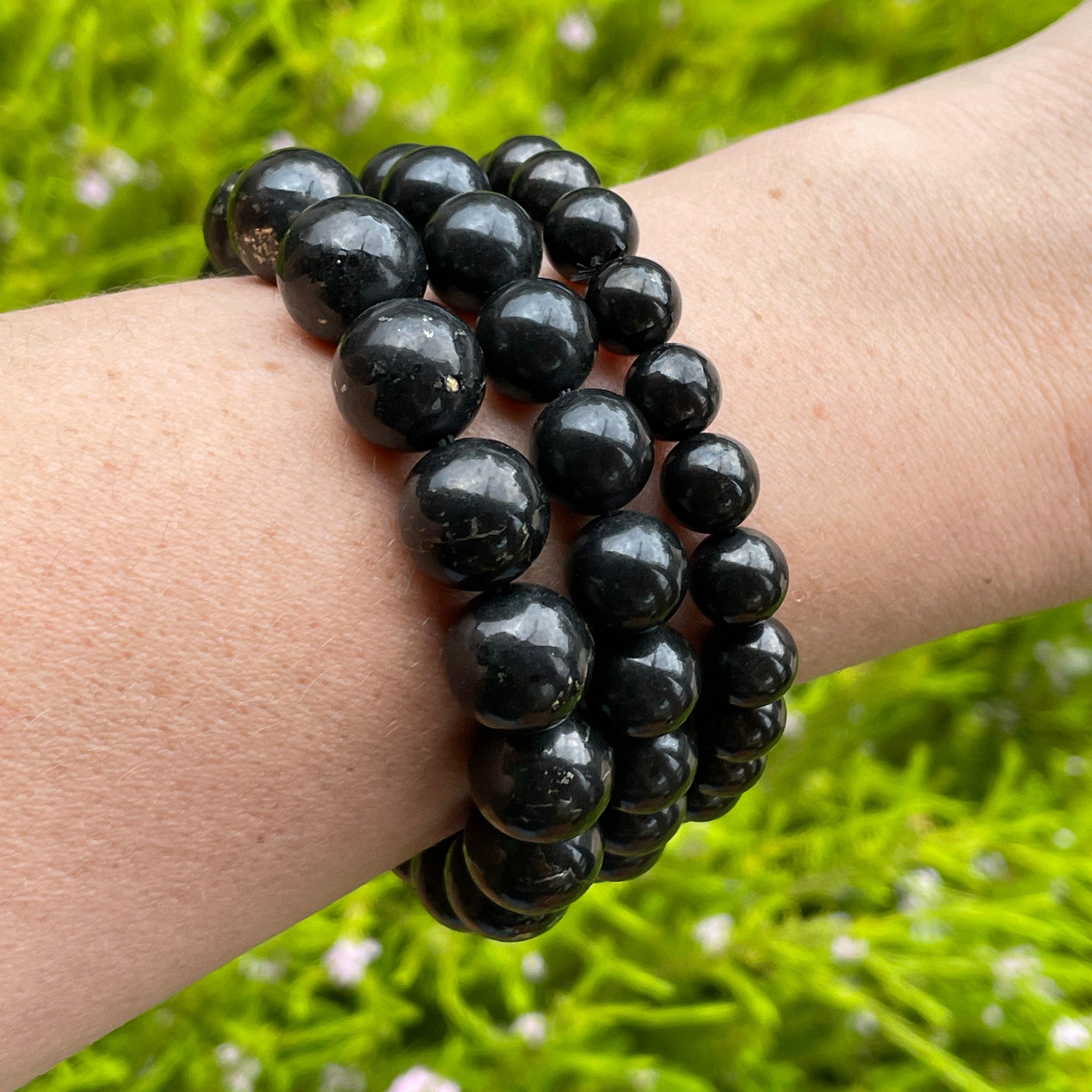 Shungite Bracelet for Men & Women - Natural EMF Protection & Healing Stone Jewelry - Perfect for Meditation, Yoga & Daily Wear