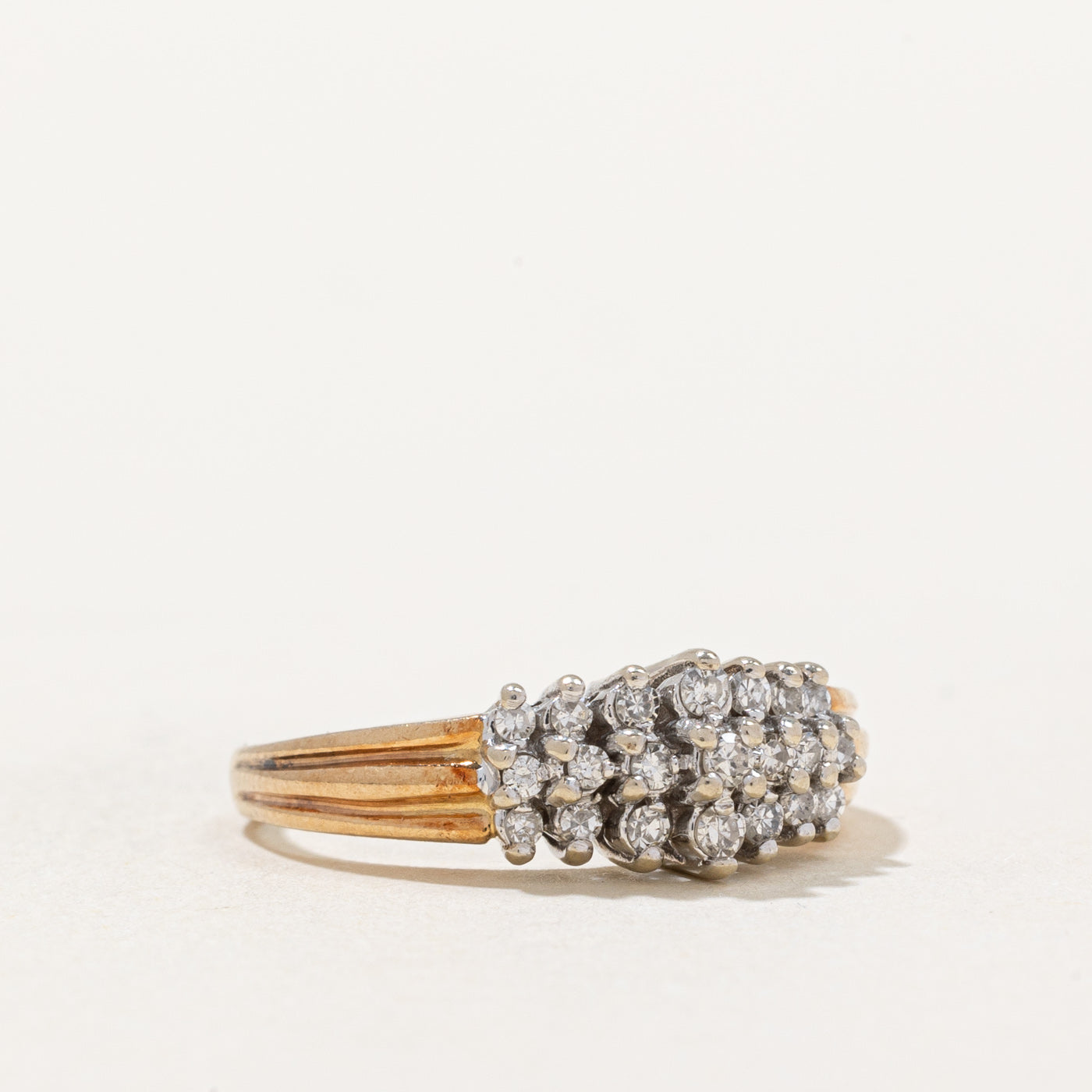 0.23ctw Diamond Row Cluster Ring for Women - Size 5.75 | Elegant Wedding Band, Anniversary Gift, or Everyday Jewelry | Perfect for Engagement, Promise Rings & Special Occasions