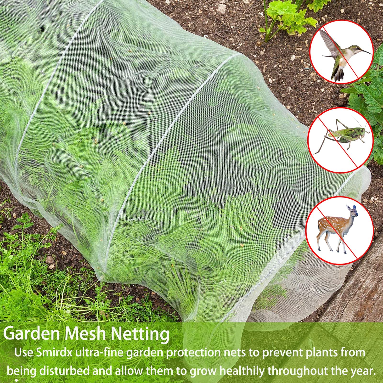 Premium 19.7x9.9FT Garden Mesh Netting - Heavy Duty Bird Barrier & Plant Protection Cover for Fruits, Vegetables, Flowers, Strawberries | Ideal for Home Gardens, Greenhouses & Backyard Farming