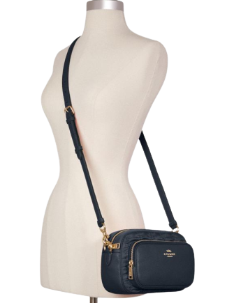 Coach Court Crossbody Bag with Ruching - Stylish Leather Shoulder Purse for Women - Perfect for Work, Travel & Everyday Use