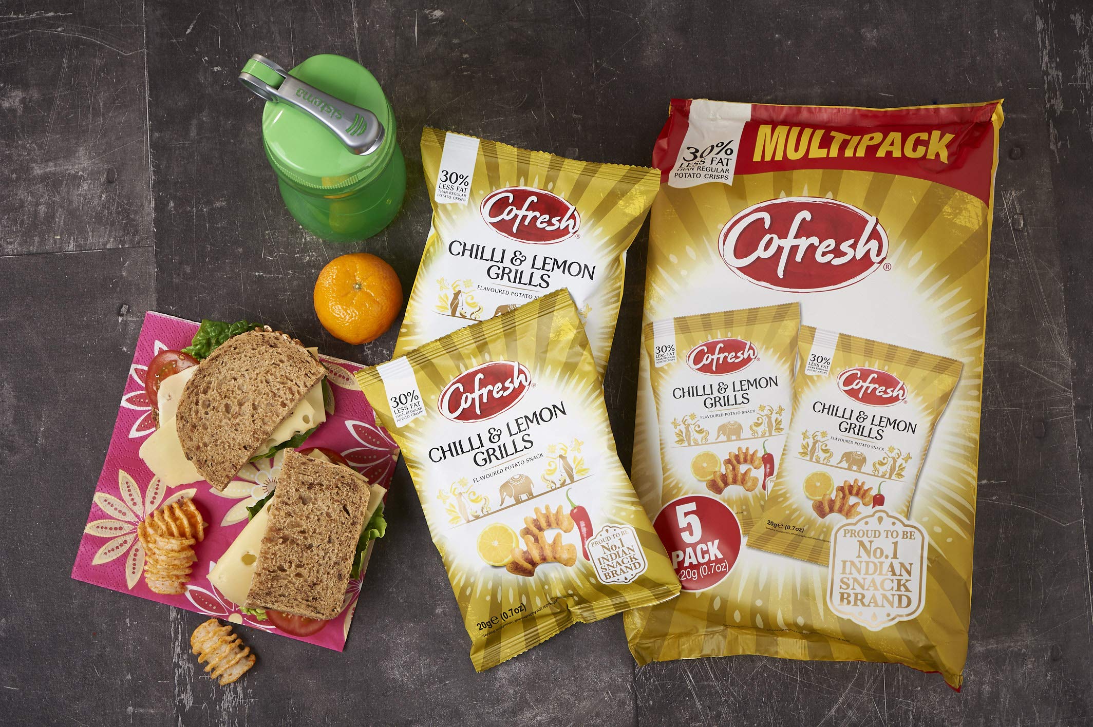 CoFresh Snacks Balti Mix - Crunchy Indian Rice Sticks with Savory Noodles, Peas, Peanuts & Lentils | Vegetarian Gluten-Free Snack | Authentic Taste of India | 11oz Pack | Perfect for Parties, Movie Nights & Office Snacking