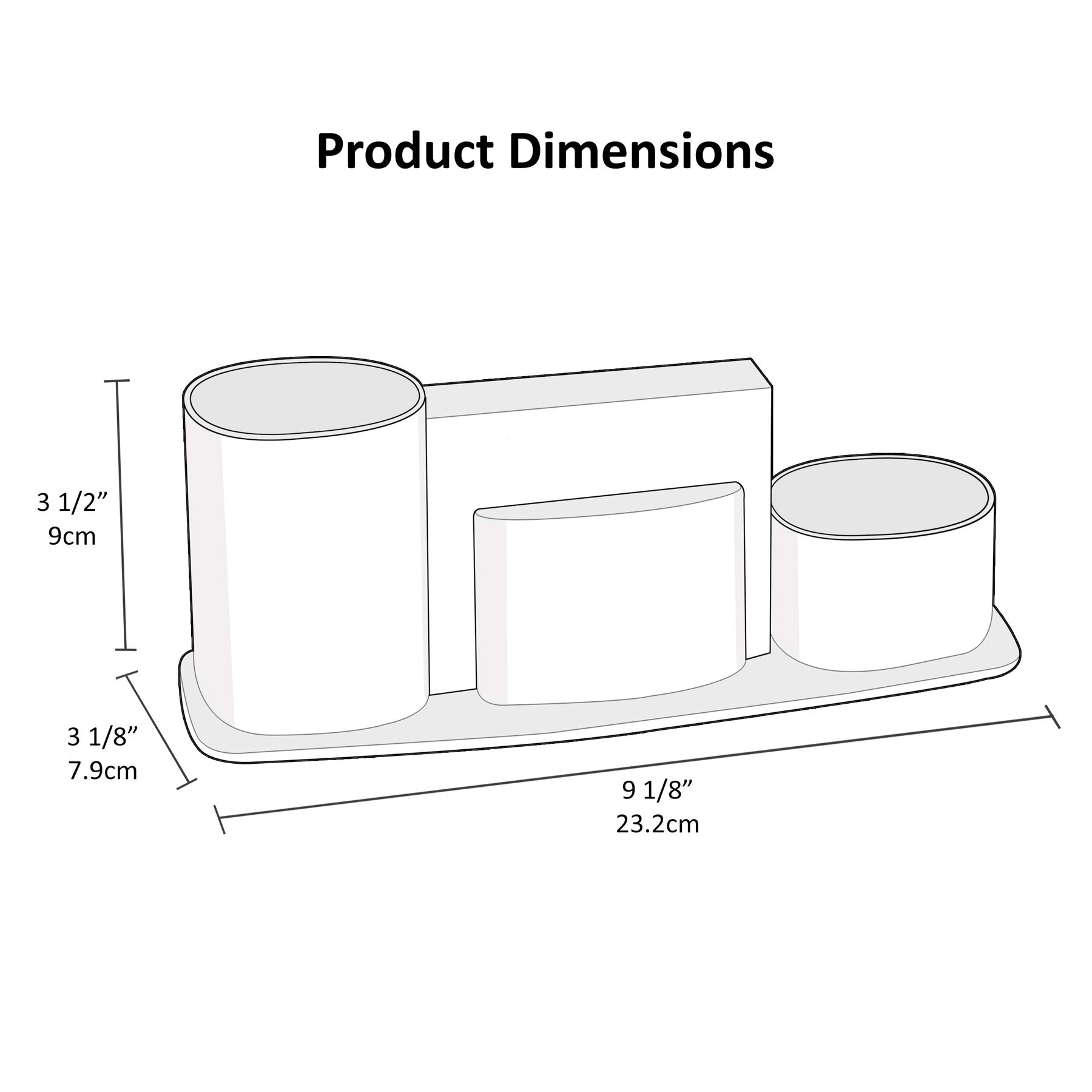 Acrimet Millennium Clear Blue Plastic Desktop Organizer - Pen, Pencil, Clip & Paper Holder with Included Paper - Perfect for Office, School & Home Workspace Organization