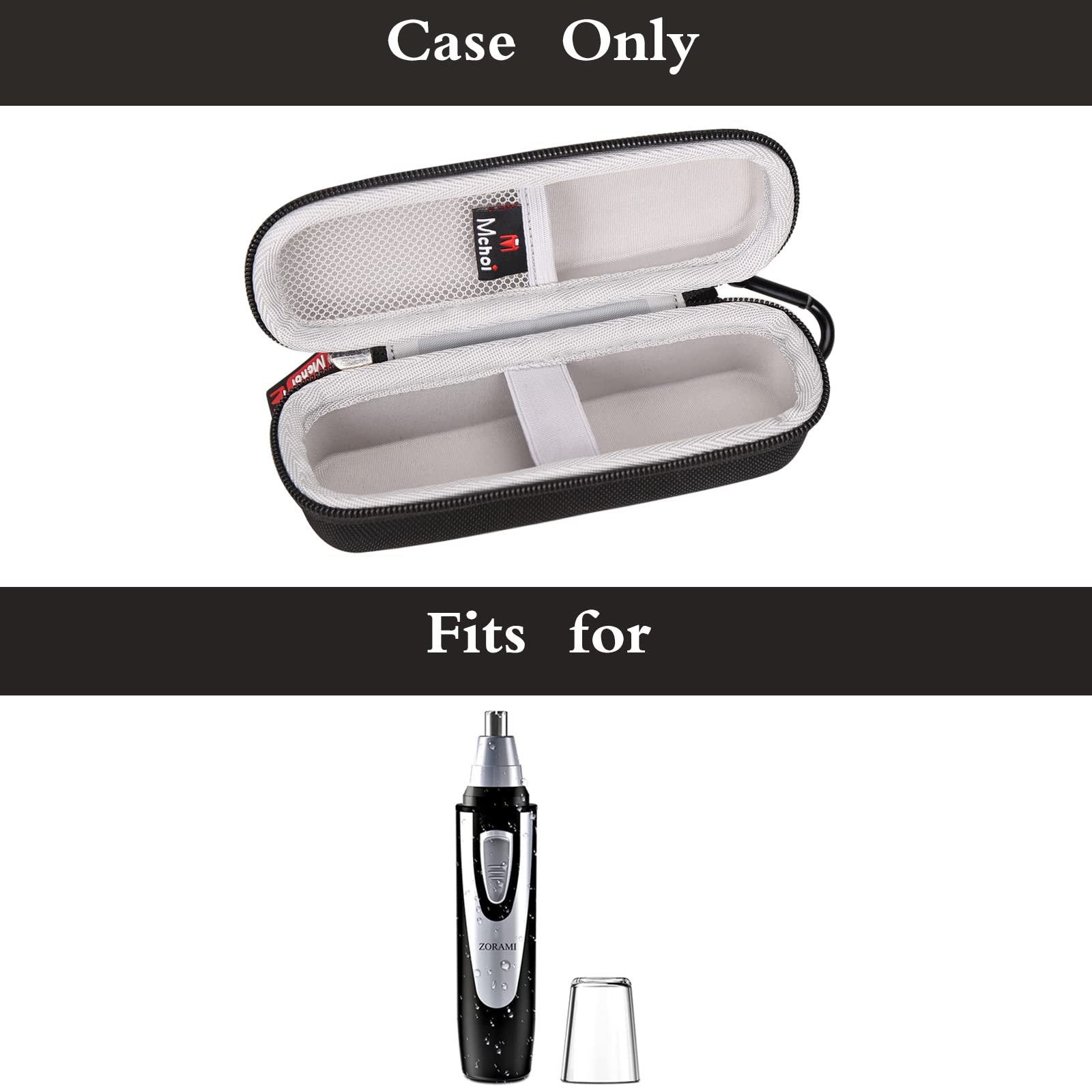 Premium Shockproof & Waterproof Hard Carrying Case for ZORAMI Ear/Nose Hair Trimmer - Travel Protective Storage Case for Battery-Operated Men's Grooming Kit (Case Only) - Ideal for Business Trips, Gym Bags & Home Organization