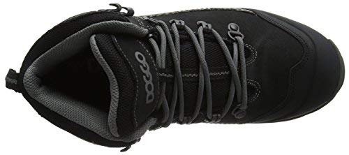 Doggo Unisex Bruno High Rise Hiking Boots - Waterproof Outdoor Shoes for Men & Women, Black, UK Size 7 - Perfect for Hiking, Camping & Mountain Adventures