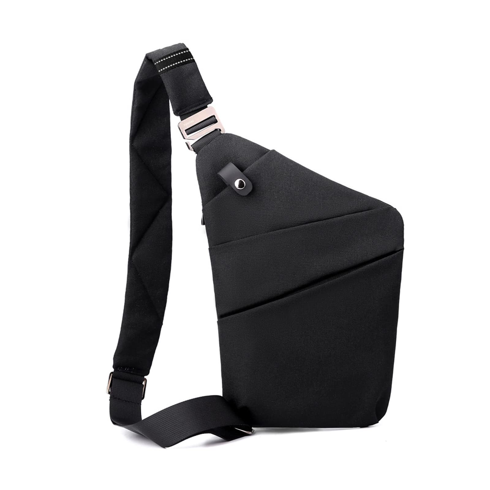 Anti-Theft Sling Bag for Men & Women - Lightweight Crossbody Chest Shoulder Backpack - Secure Travel Hiking Gym Daypack - Durable Nylon Rucksack for Biking, Sports & Daily Use (Black)