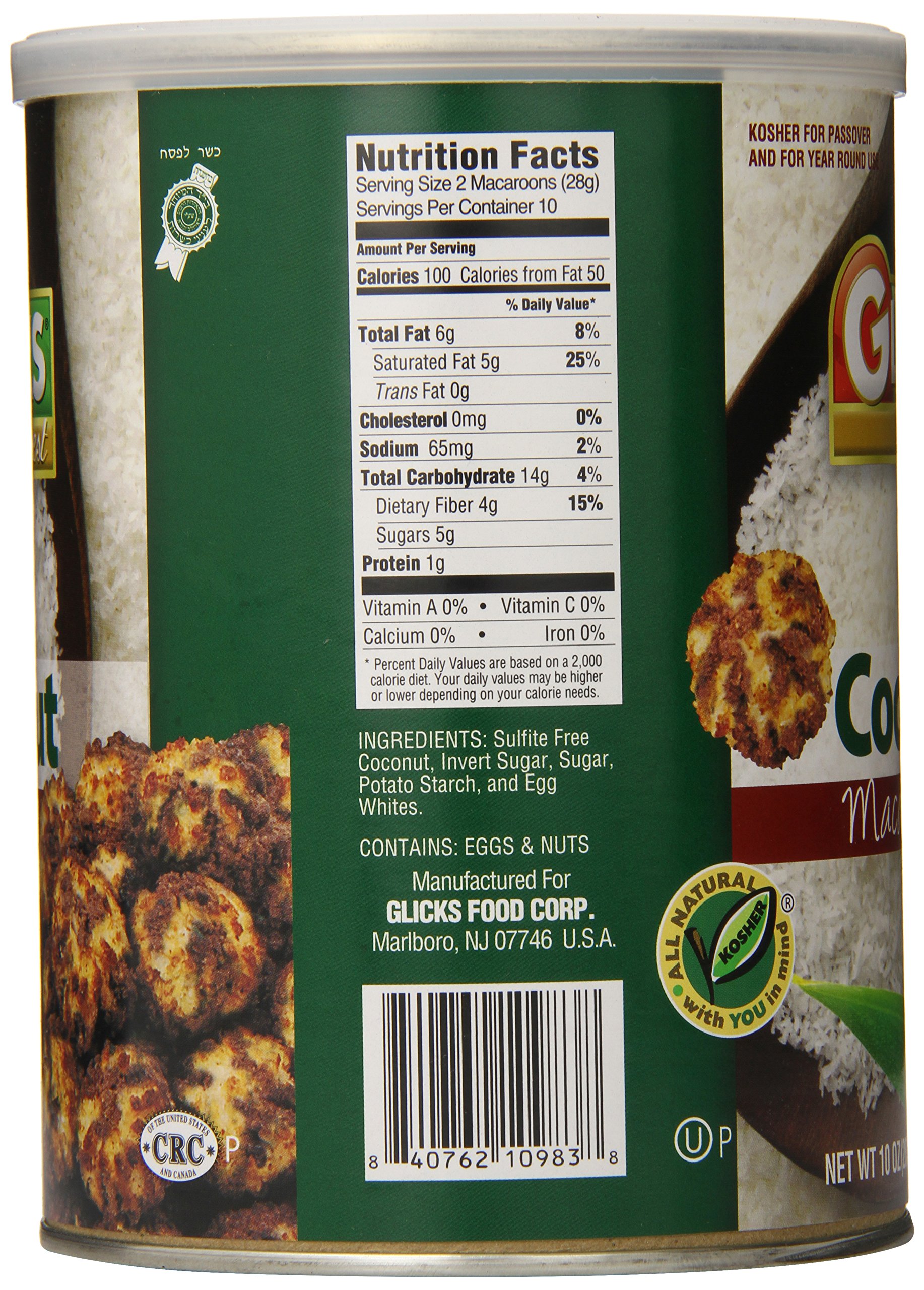 Glick's Gluten Free Coconut Macaroons - 10 Ounce Pack | Delicious Dairy-Free Cookies for Parties, Gifts & Healthy Snacking