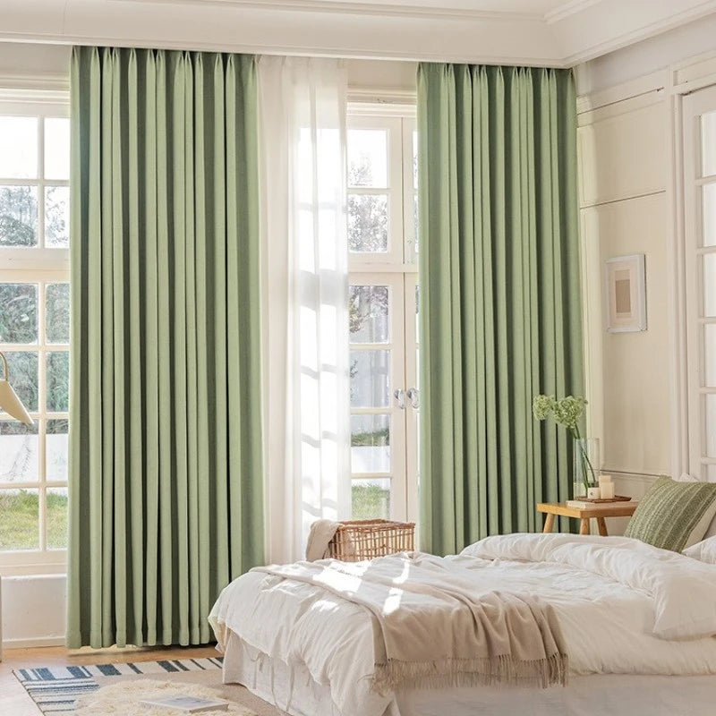 Holly Chenille Embossed Floral Blackout Curtains for Bedroom - Custom Size Thermal Insulated Window Drapes for Living Room & Nursery