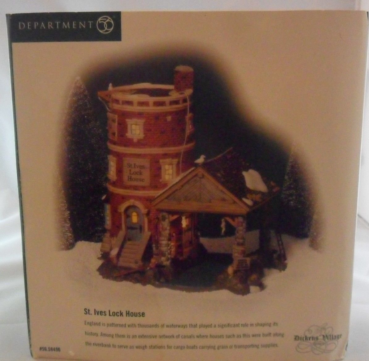 Department 56 St. Ives Lock House Collectible Village Building - Christmas Village Display, Holiday Home Decor, Winter Wonderland Scene