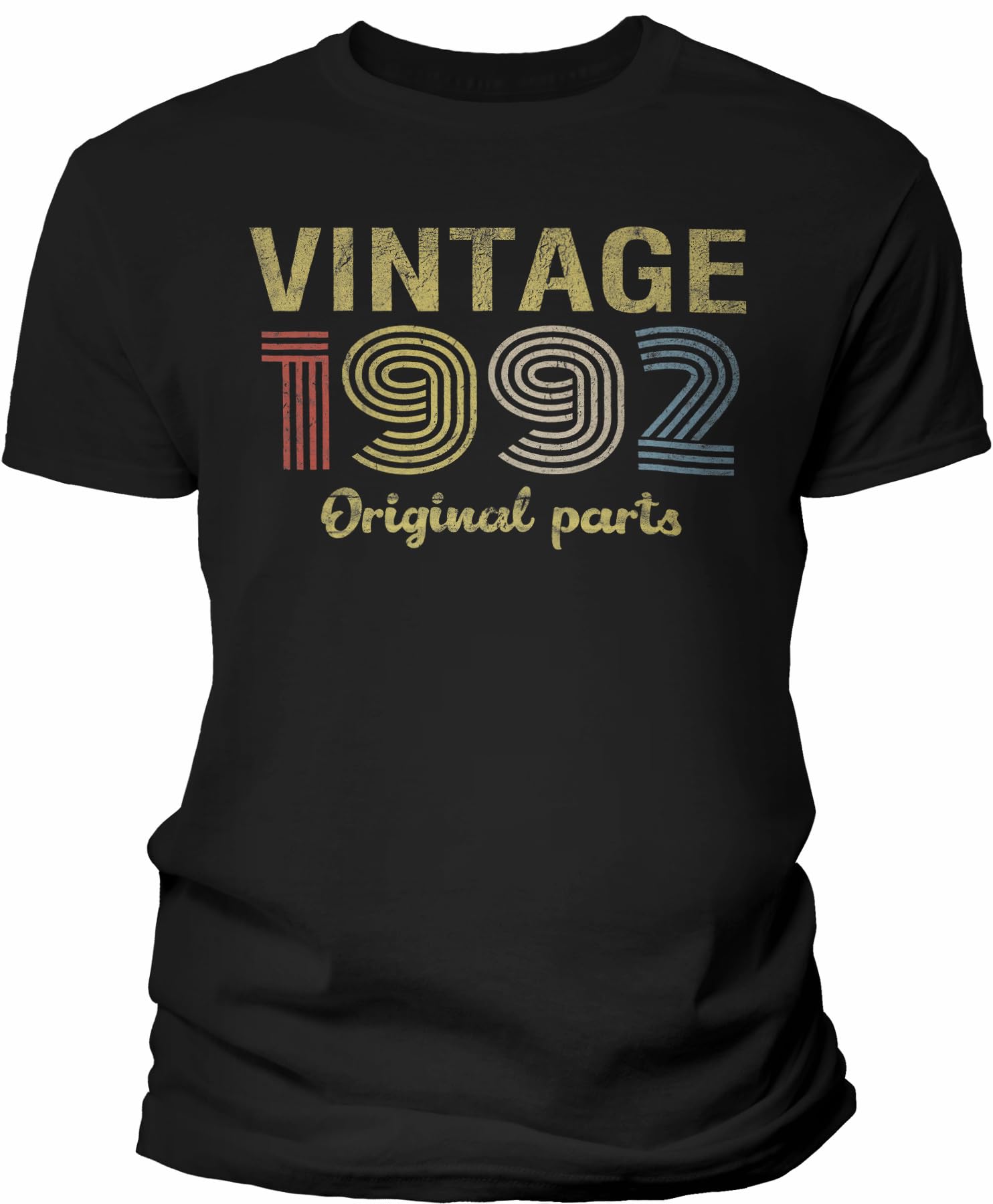 Vintage 1992 Retro 33rd Birthday Gift T-Shirt for Men - Original Parts Design - Perfect for 33rd Birthday Parties & Milestone Celebrations