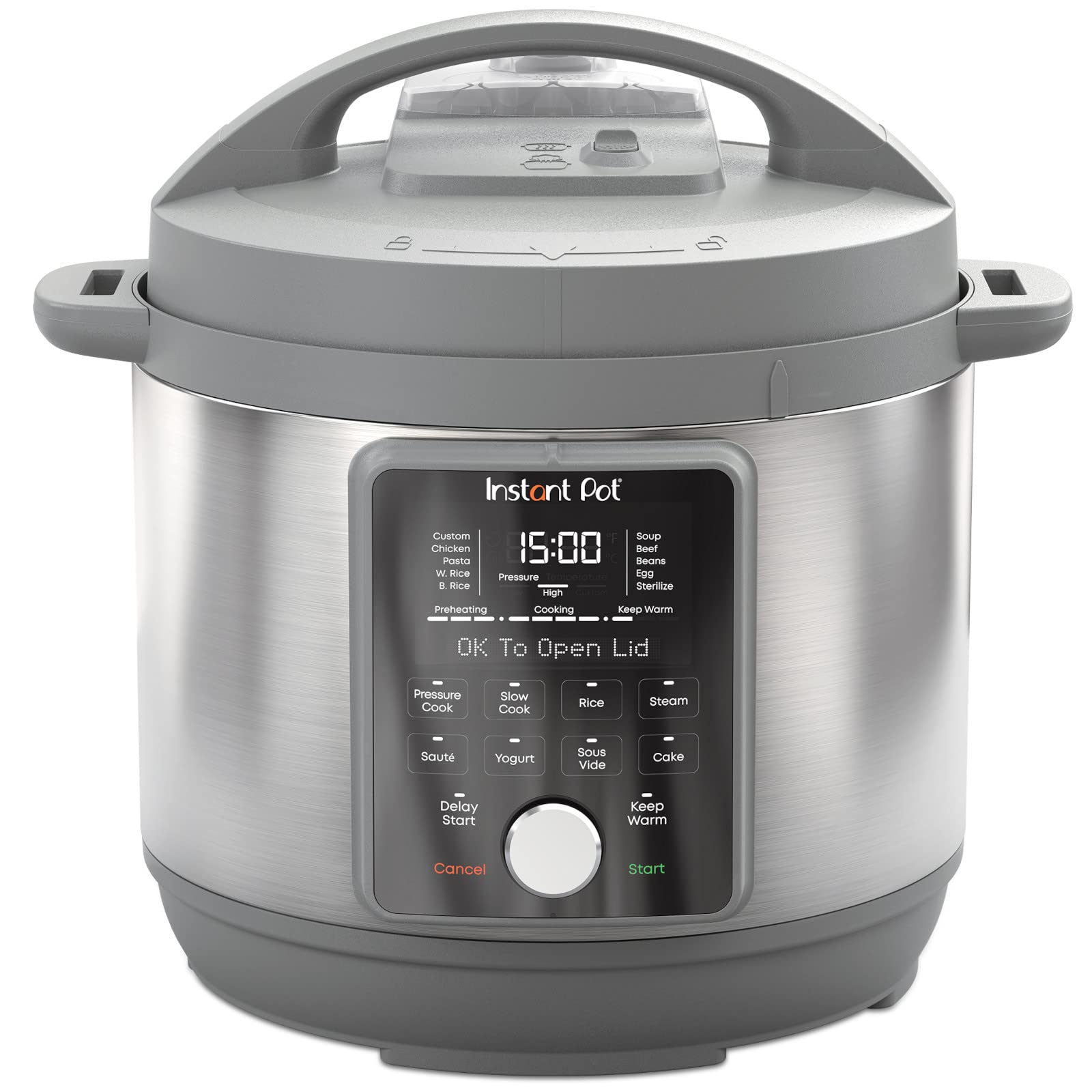 Instant Pot Duo Plus 6-Quart 9-in-1 Electric Pressure Cooker - Whisper Quiet Multi-Cooker for Slow Cooking, Rice Steaming, Sautéing, Yogurt Making, Food Warming & Sterilizing | Includes Free App with 800+ Recipes | Stainless Steel | Perfect for Meal Prep, Family Dinners & Healthy Cooking