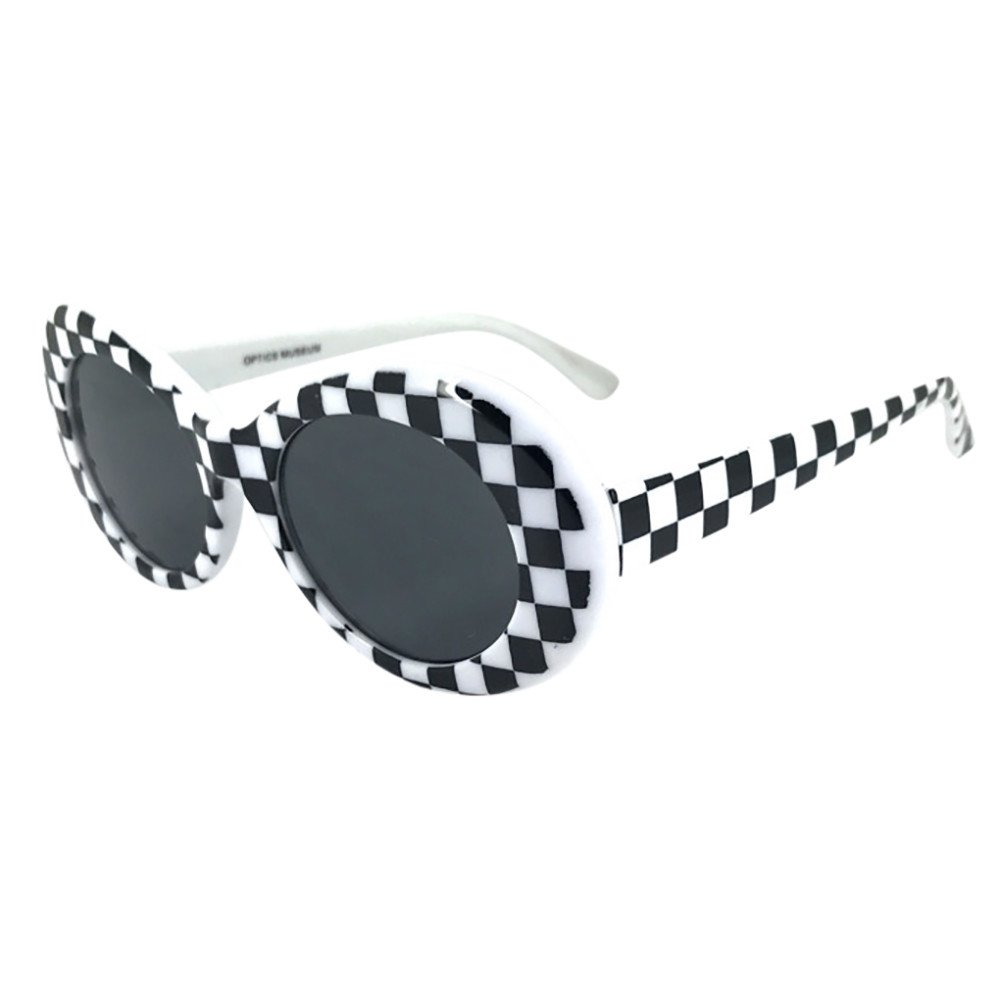 Retro Vintage Clear Glasses - Unisex Oval Sunglasses for Men & Women | 90s Rapper Style Clout Goggles | Perfect for Hip Hop Fashion, Grunge Outfits & Streetwear Looks