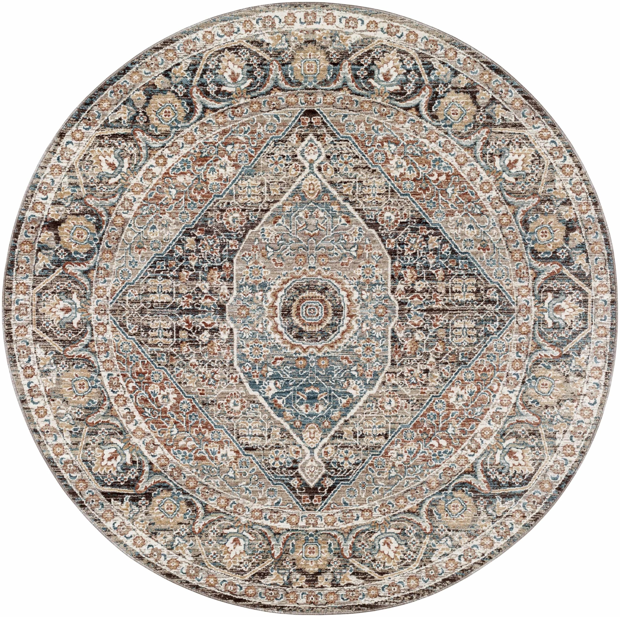 Hauteloom Toritori Traditional Round Area Rug 7'10