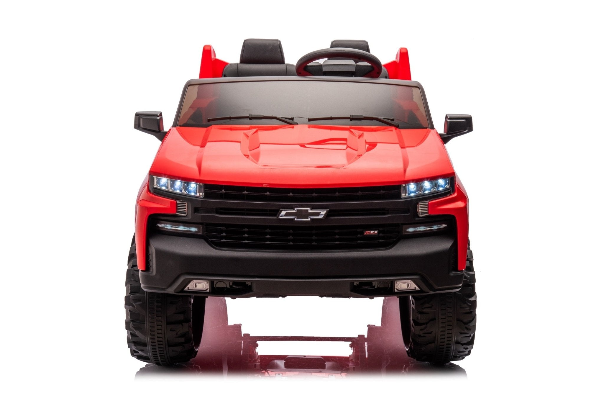 24V Chevrolet Kids Ride On Pickup Truck with Remote Control - Leather Seat, Bluetooth Music, LED Lights | Perfect for Outdoor Play, Birthday Gifts & Toddler Ride-On Toys | SKU 7109065