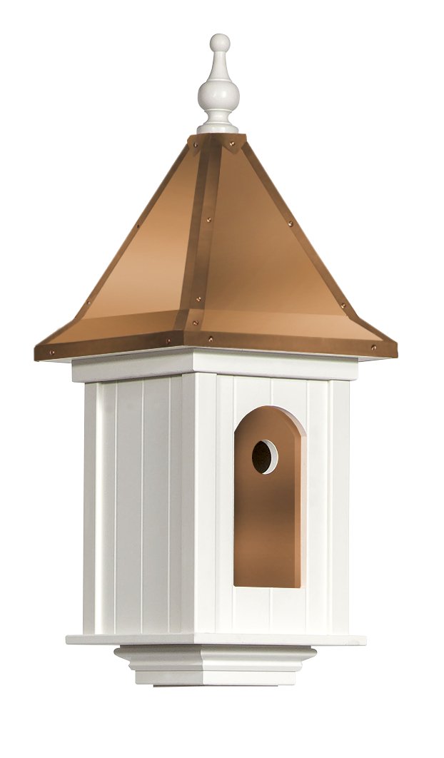 Large Victorian Birdhouse - Durable PVC Bird House with Top & Weathervane Options - Perfect for Garden Decoration and Bird Watching