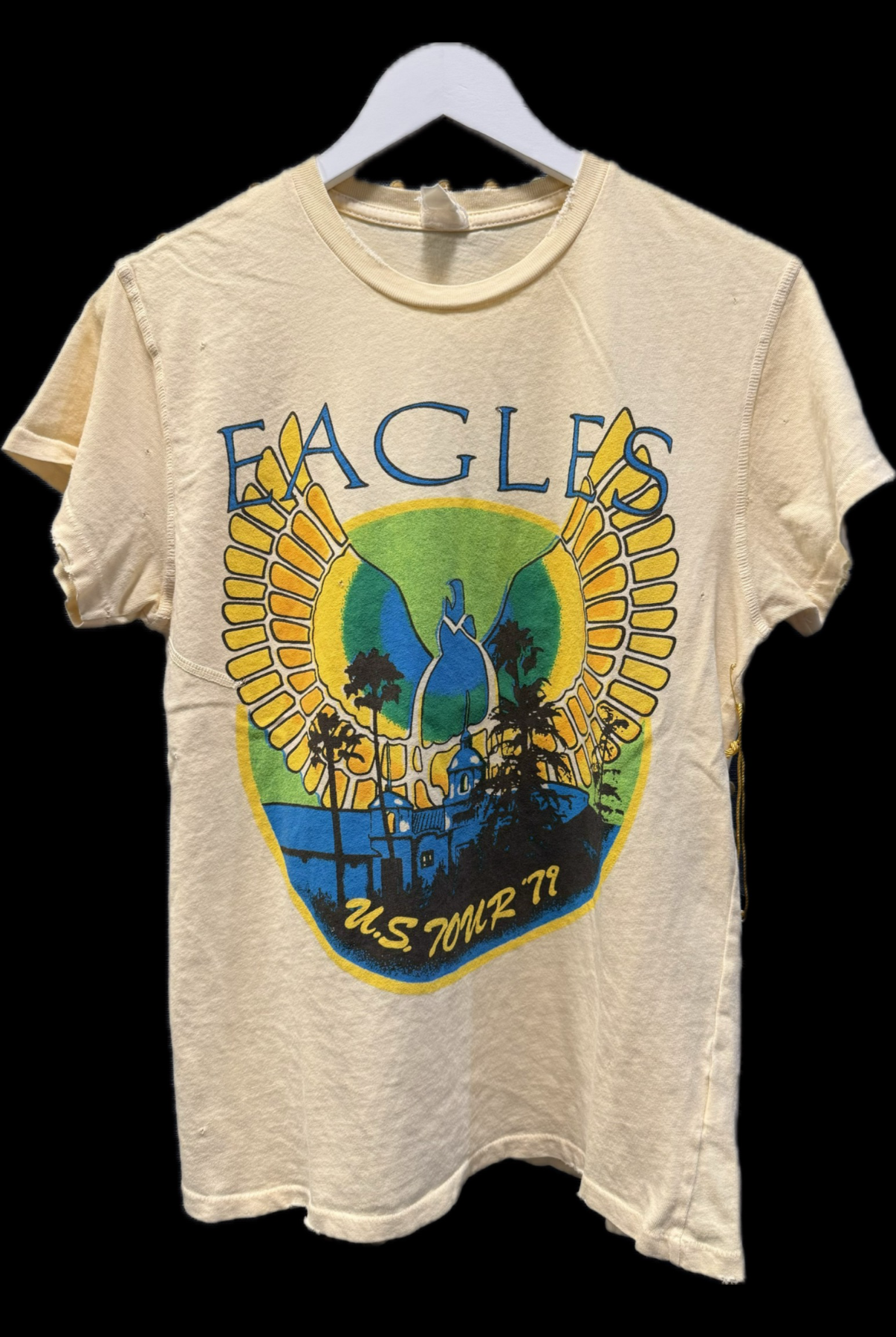 Vintage MadeWorn Eagles US Tour 1979 T-Shirt - Classic Rock Band Merch for Concerts & Casual Wear