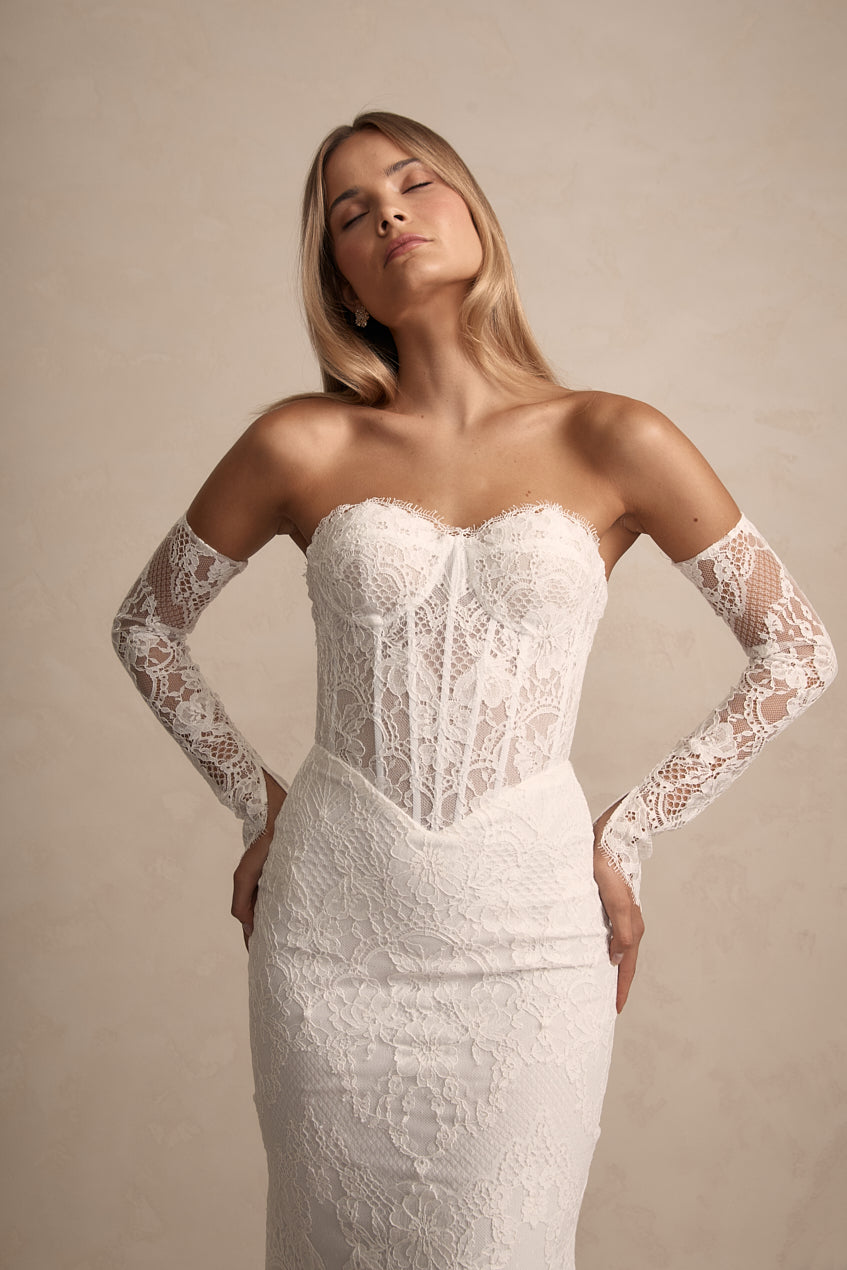 WINNIE Basque Waist Ivory Bodysuit - Sexy Lingerie for Women | Perfect for Date Night, Bridal Shower & Boudoir Photography