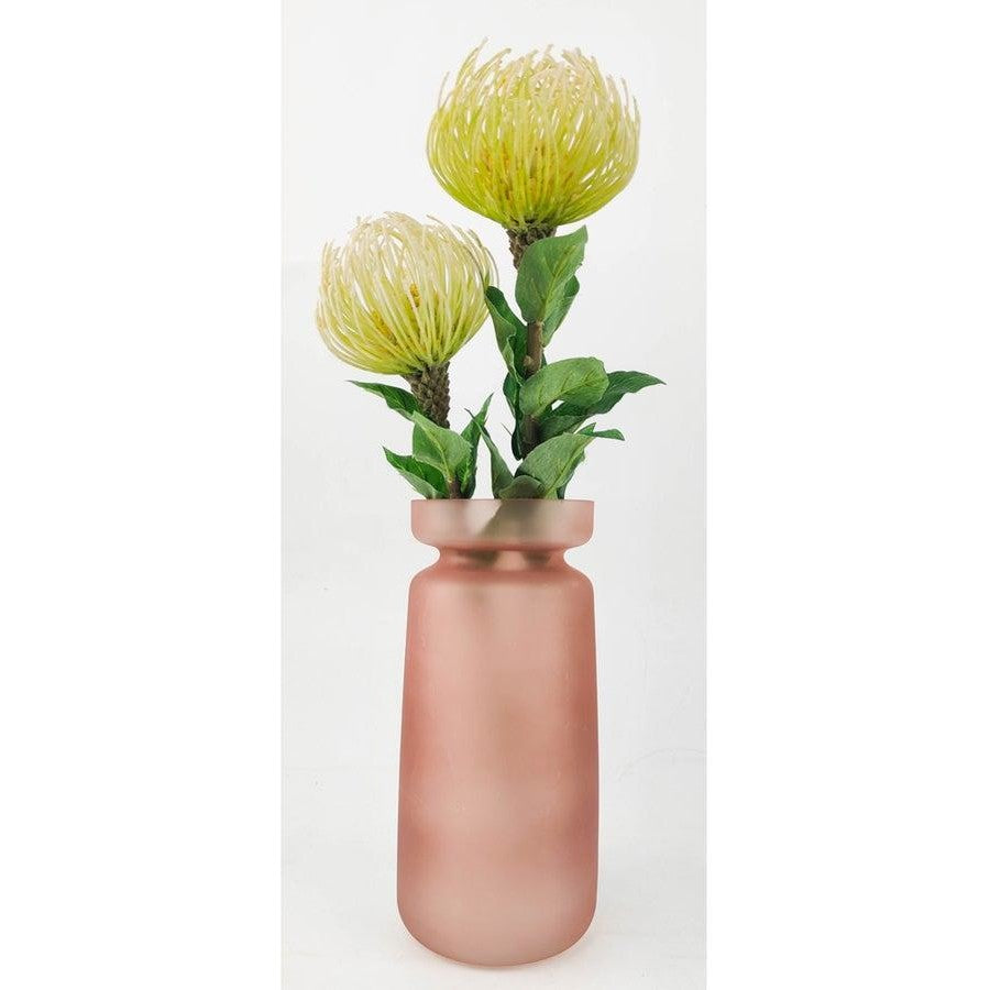 Jude Frosted Glass Vase for Roses - 23cm Medium Size - Perfect for Home Decor, Wedding Centerpieces & Floral Arrangements