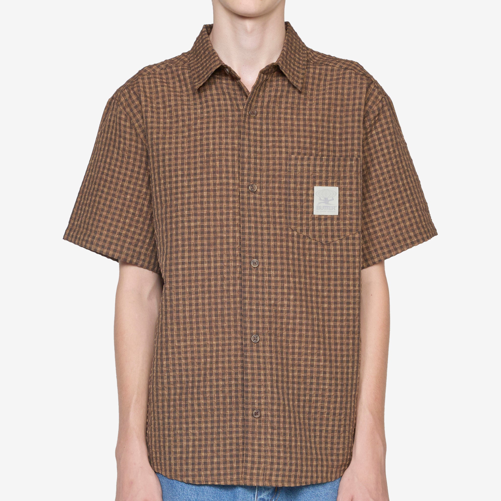 Men's Brown Short Sleeve Equipment Shirt - Casual Workwear & Outdoor Adventure Clothing for Hiking, Camping & Summer Activities