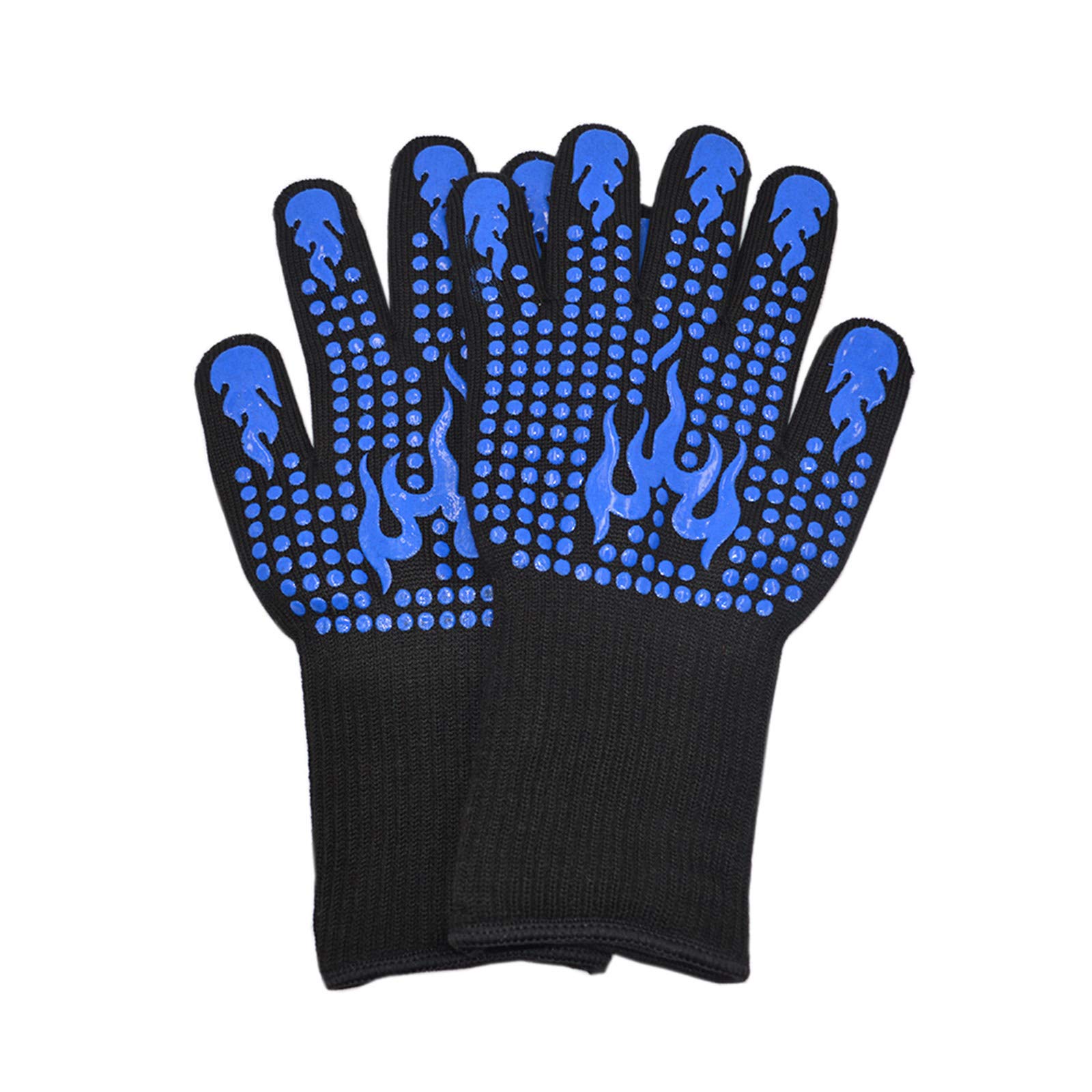 TEEGUI Level 5 Fishing Kitchen Scalding Cut-Resistant Microwave Proof Oven Gloves, Durable Kitchen & Dining Accessories, Barber Vest (Blue, One Size) - Perfect for Cooking, Grilling, and Outdoor Activities