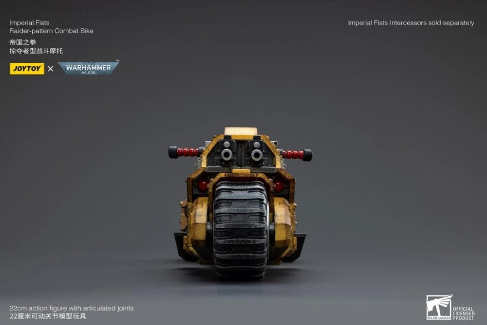 JOYTOY Warhammer 40k Imperial Fists Raider Pattern Combat Bike - 6 Inch Action Figure with Collectible Details - Perfect for Tabletop Gaming, Display & Warhammer 40k Fans