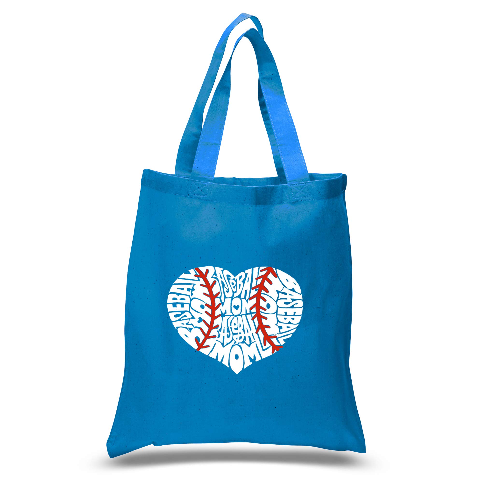 LA POP ART Small Word Art Tote Bag - Baseball Mom Gift - Stylish Canvas Shopper for Baseball Games, Practice & Everyday Use