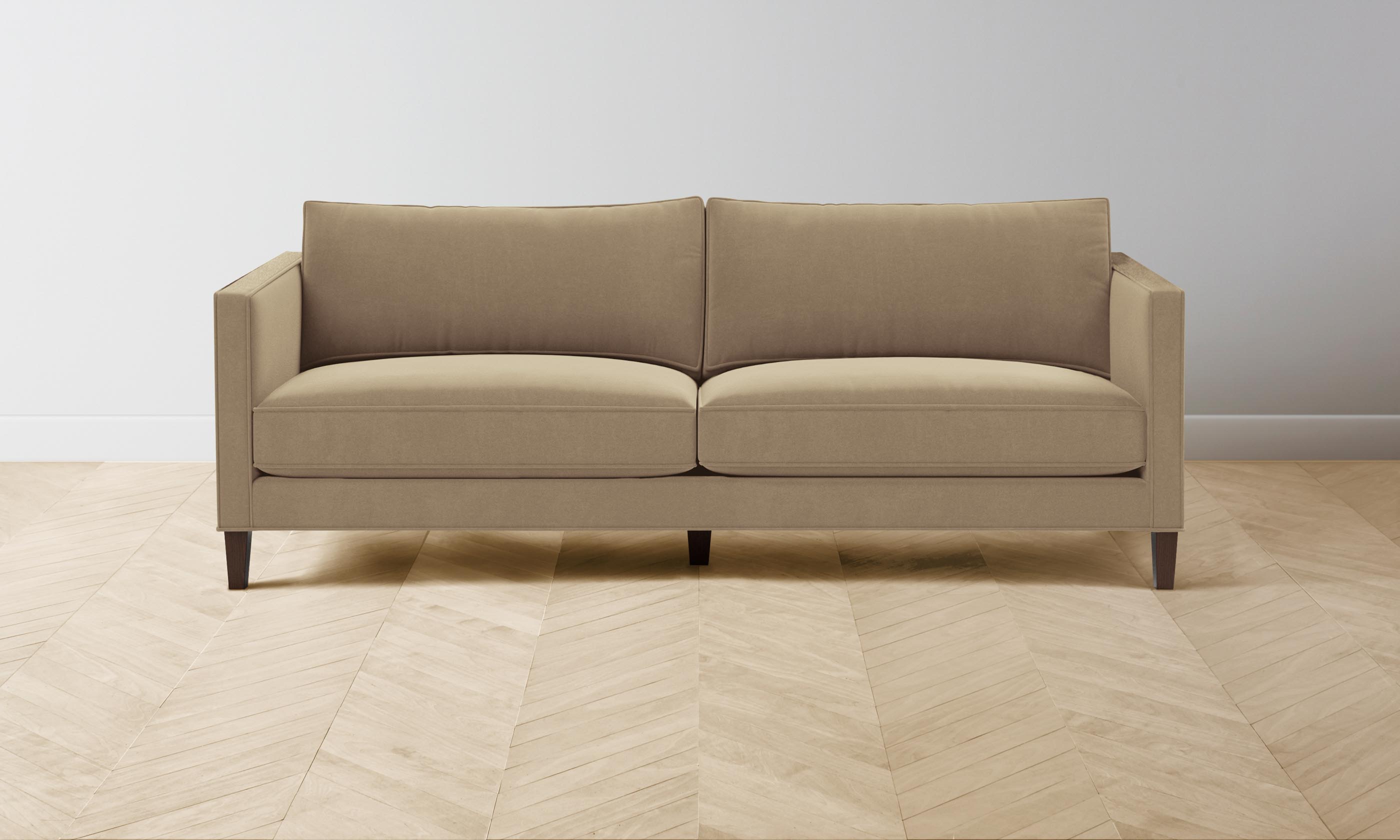 Premium Crosby Sectional Sofa - Luxurious Mohair Upholstery in Almond - Perfect for Living Room, Lounge & Family Gatherings