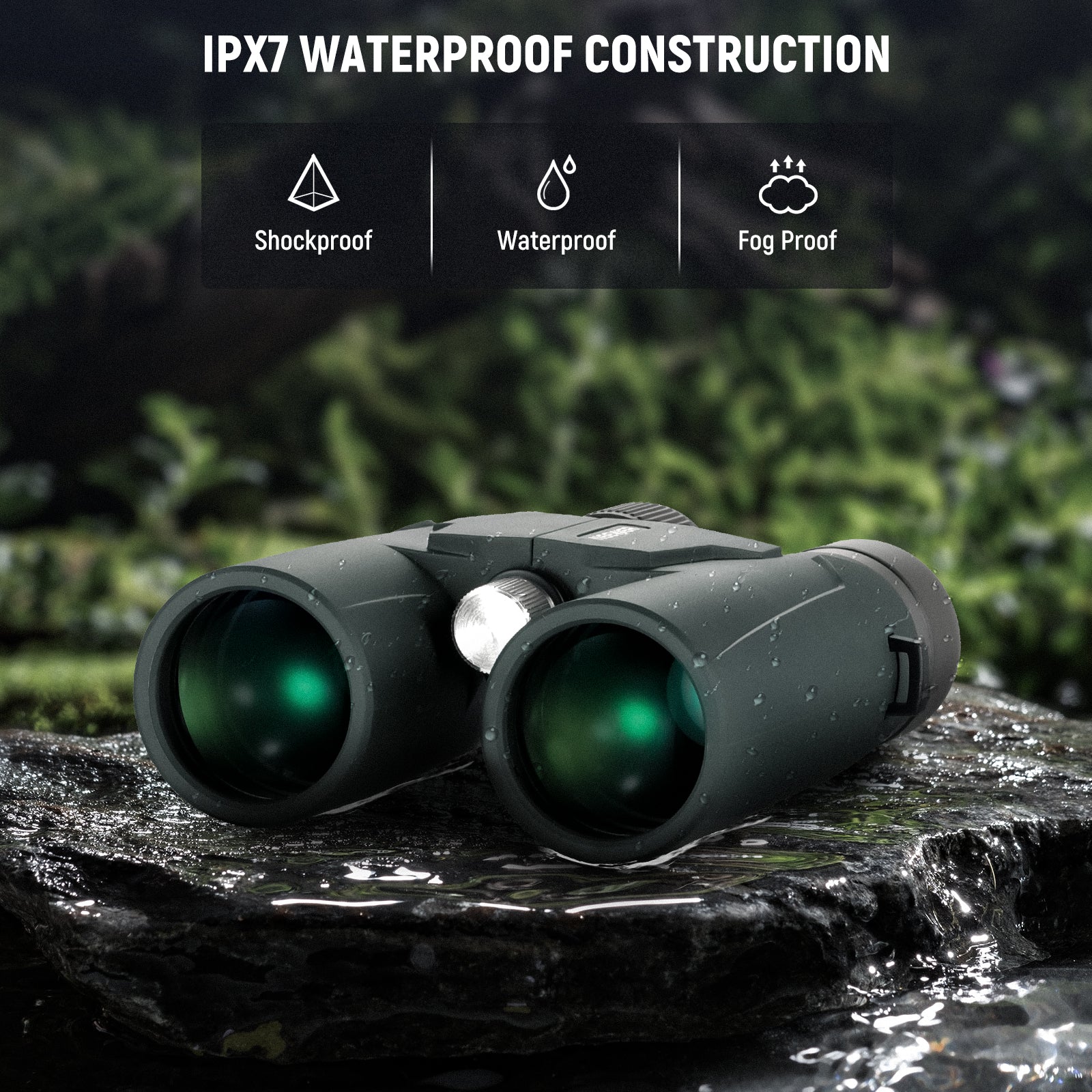 NEEWER LS T21 10X42 ED Binoculars for Adults - High Power Waterproof Binoculars for Bird Watching, Hunting, Hiking, Travel & Outdoor Activities