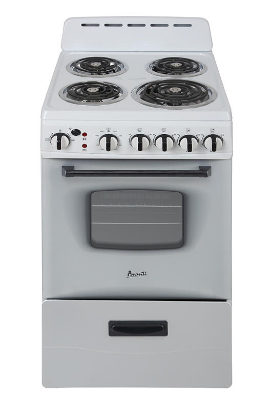 Avanti ERU200P0W 20-Inch Electric Range Stove - Compact Kitchen Appliance for Small Spaces, Apartments & RVs - Perfect for Cooking, Baking & Meal Prep