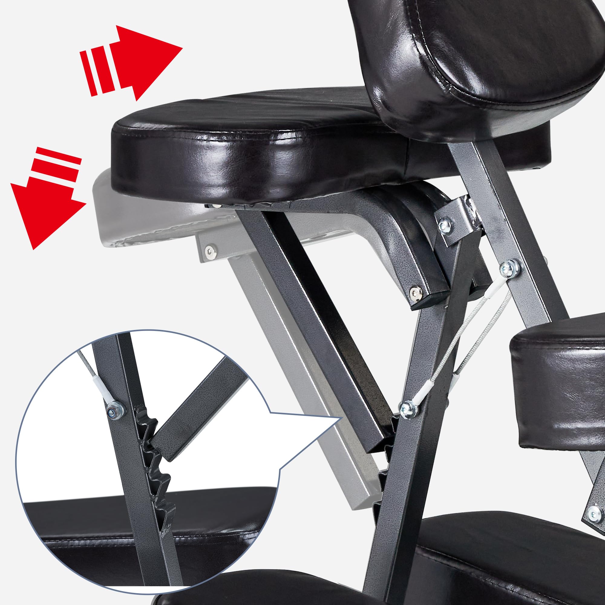 Portable Full Body Massage Chair - Lightweight Adjustable Folding Salon Chair with Carrying Case & Face Cradle - Perfect for Home Spa, Tattoo Parlors & Professional Use (Coffee Brown)