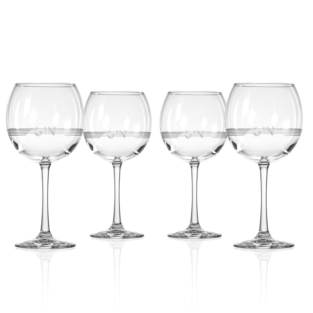 Aperol Gin Spritzer 18oz Balloon Cocktail Glass Set of 4 - Perfect for Summer Parties, Outdoor Gatherings & Home Bar Decor