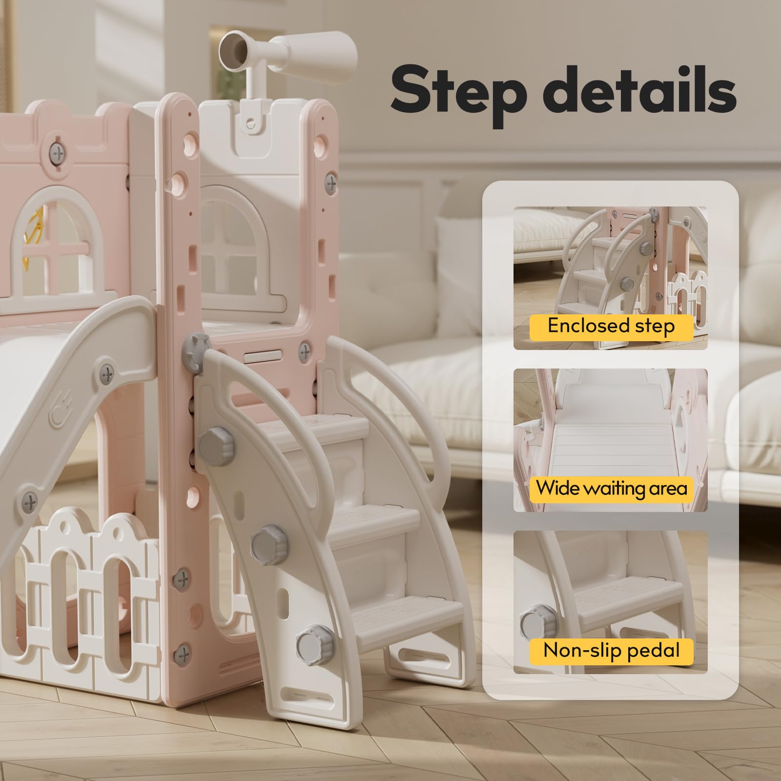 **Toddler Slide for Indoor & Outdoor Play - Kids Slide Playset with Storage & Non-Slip Steps - Perfect Gift for Boys & Girls Ages 1-3 - Ideal for Backyards, Playrooms & Daycares**