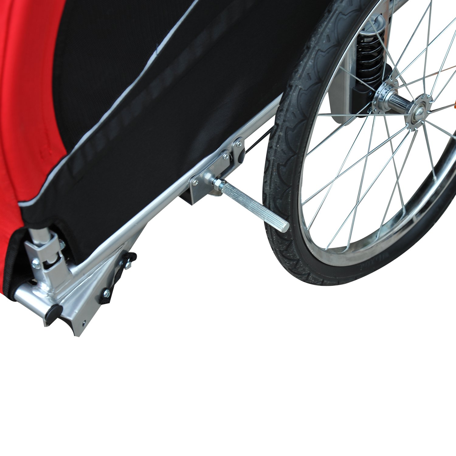 Tenive PU Waterproof Folding Pet Trailer for Cats & Dogs with Suspension System - Perfect for Travel, Camping & Outdoor Adventures