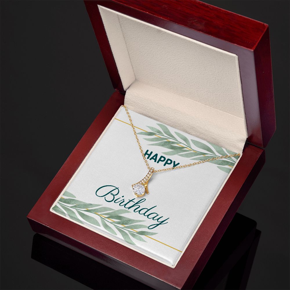 Birthday Jewelry Gift for Women - Elegant Cubic Zirconia Necklace in Sterling Silver or Gold Plated | Perfect for Anniversary, Valentine's Day & Special Occasions
