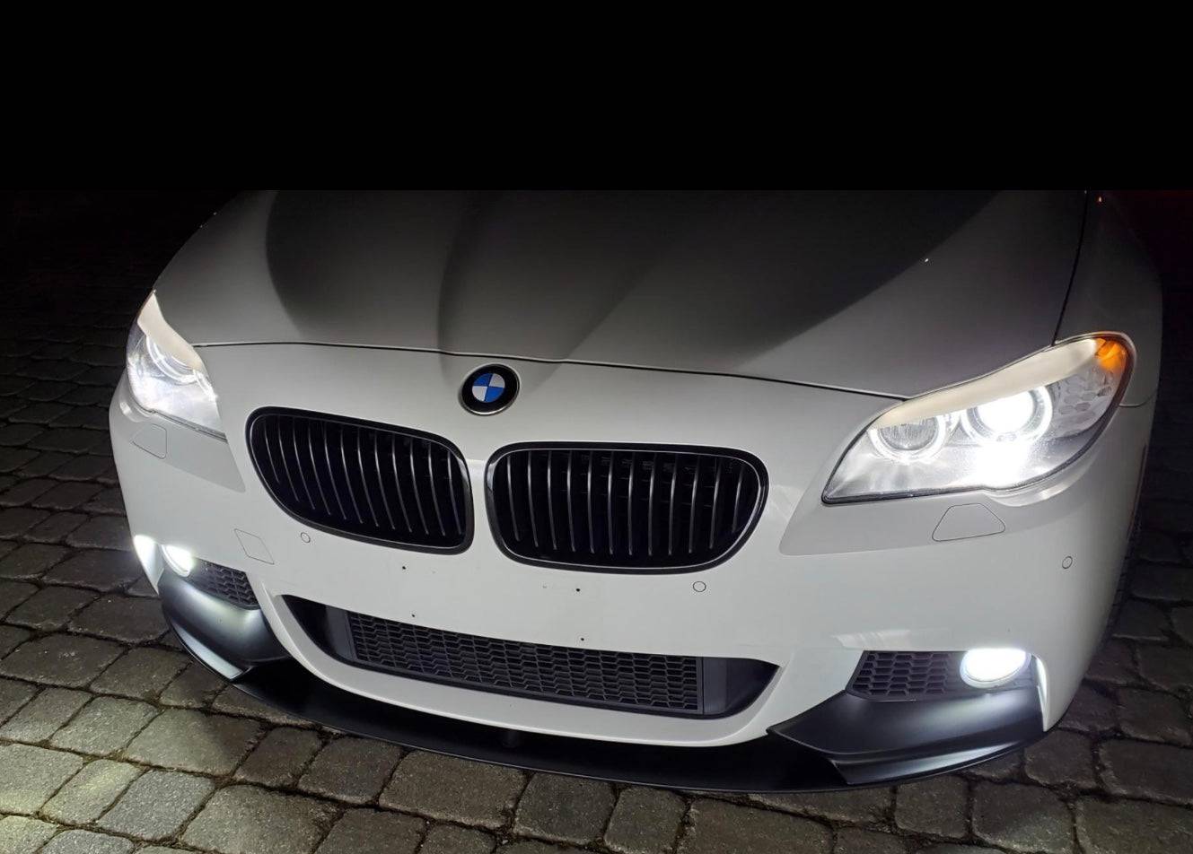 2011-2016 BMW 5 Series F10 M Sport Front Bumper Lip Splitter - Unpainted ABS Plastic Spoiler for Enhanced Aerodynamics & Sporty Look - Perfect for Car Enthusiasts & Performance Upgrades
