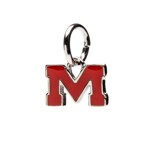 Red Dangle M Charm-Ole Miss