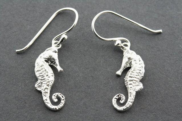 Seahorse Earrings for Women - Sterling Silver Dangle Hoop Earrings - Perfect for Beach Parties, Summer Outfits & Boho Fashion