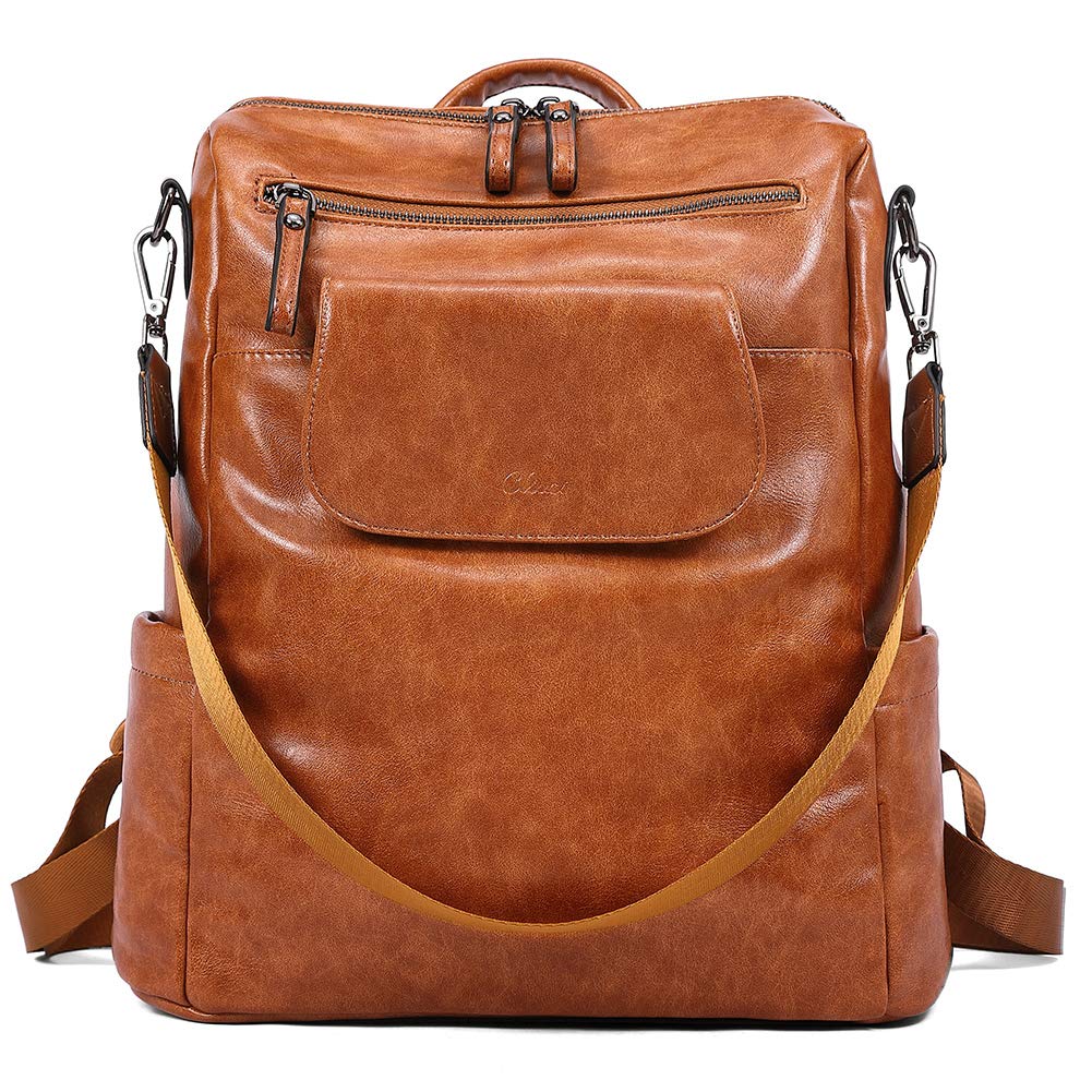 CLUCI Genuine Leather Backpack Purse for Women - Large Convertible Anti-Theft Travel Backpack Handbag | Perfect for Work, College & Weekend Getaways
