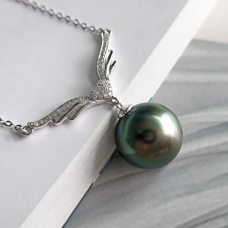 Elegant Tahitian Black Pearl Necklace for Women - Perfect Anniversary, Birthday, Mother's Day & Valentine's Gift - Luxury Jewelry for Wife, Mom & Her - Ideal for Date Nights, Weddings & Special Occasions