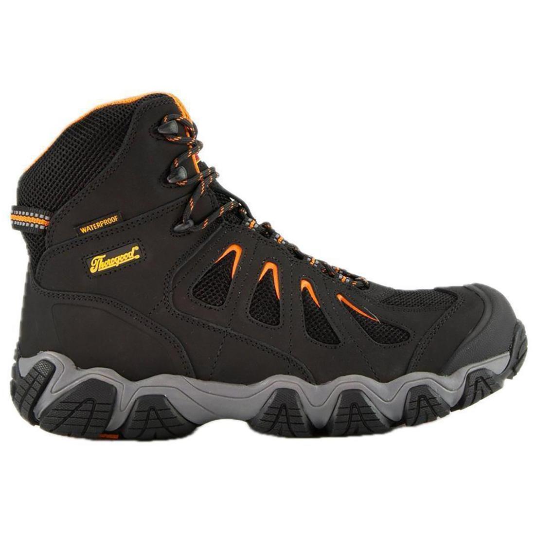 Crosstrex Series 6 Composite Toe Waterproof Hiking Boots for Men - Black Work Boots for Construction, Outdoor & Safety Use