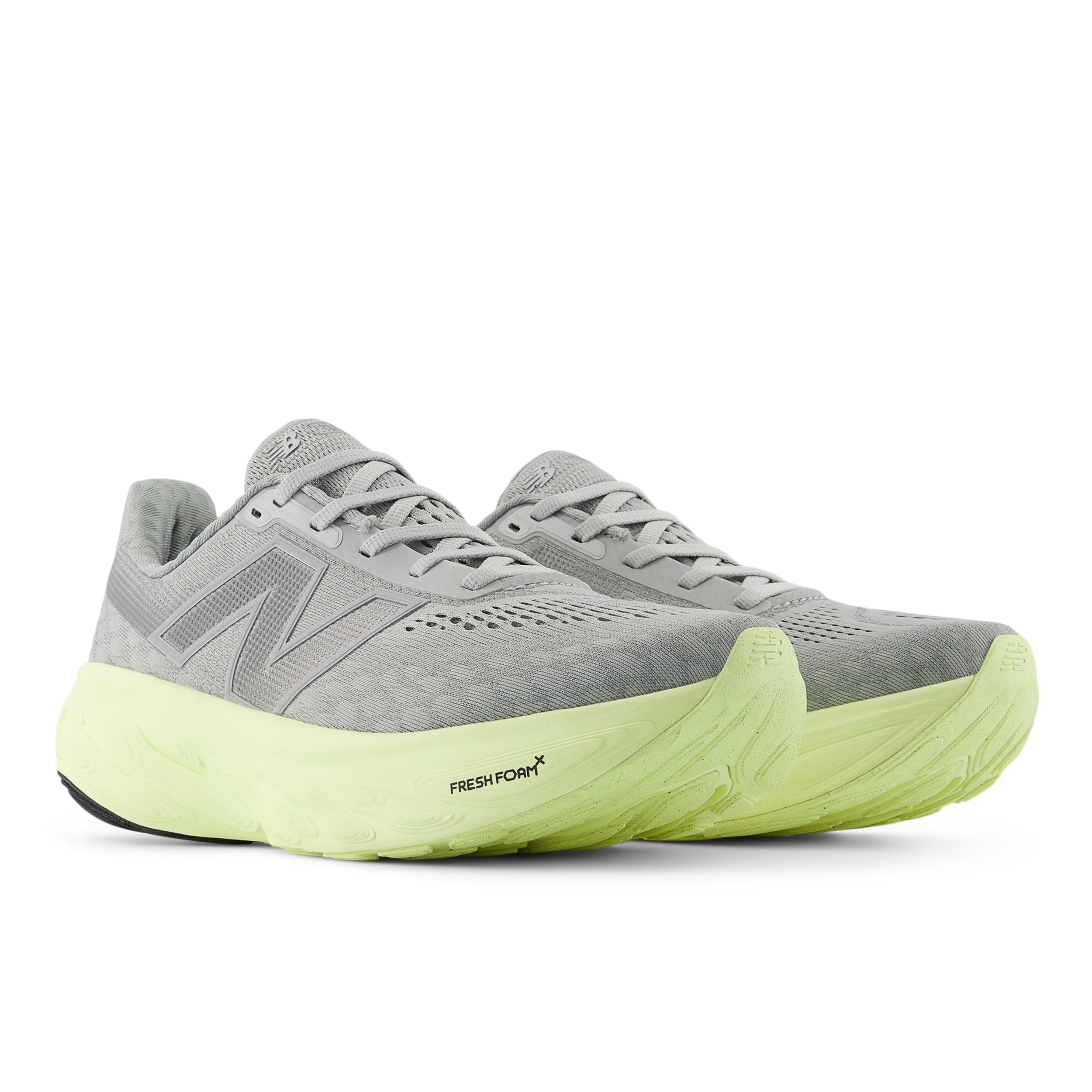 New Balance Women's Fresh Foam X 1080v14 Running Shoes - Raincloud/Limelight/Silver Metallic - Lightweight Cushioned Sneakers for Jogging, Gym Workouts & Daily Walking
