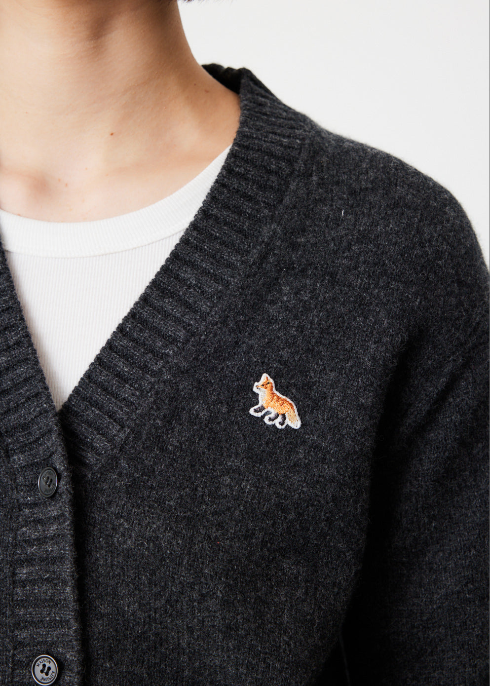 Cute Baby Fox Patch Boxy Cardigan for Kids - Soft & Stylish Knit Sweater for Boys & Girls | Perfect for Fall Outfits & Family Photos