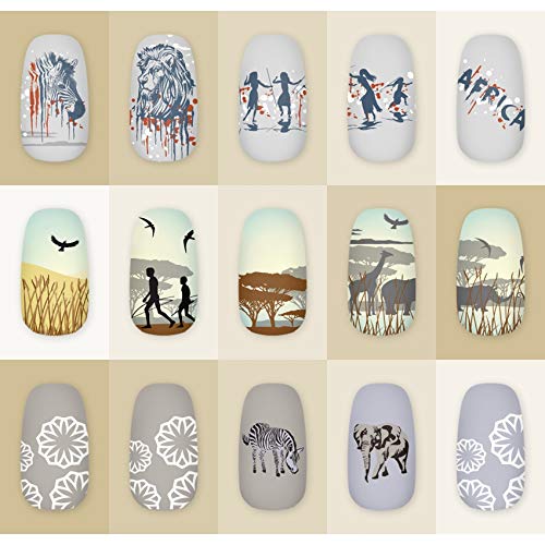Professional KADS Nail Art Stamping Plates Set - 20 Unique Image Templates & Stencils with Durable Holder Case for Salon & Home Manicure | Perfect for DIY Nail Designs, Gifts & Professional Use (TR009)