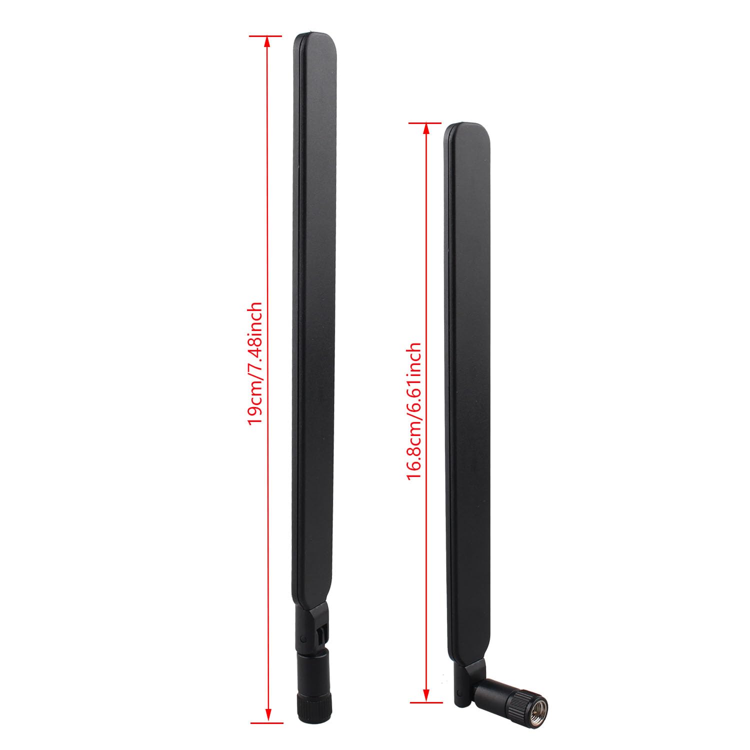 2-Pack 4G LTE SMA Male Omni-Directional Antenna 8dBi Gain - Full Band External Antenna for CPE Routers, Trail Cameras, Mini PCIE Cards, Wireless Access Points, Range Extenders & Modems - Boost Signal for Outdoor/Indoor Connectivity