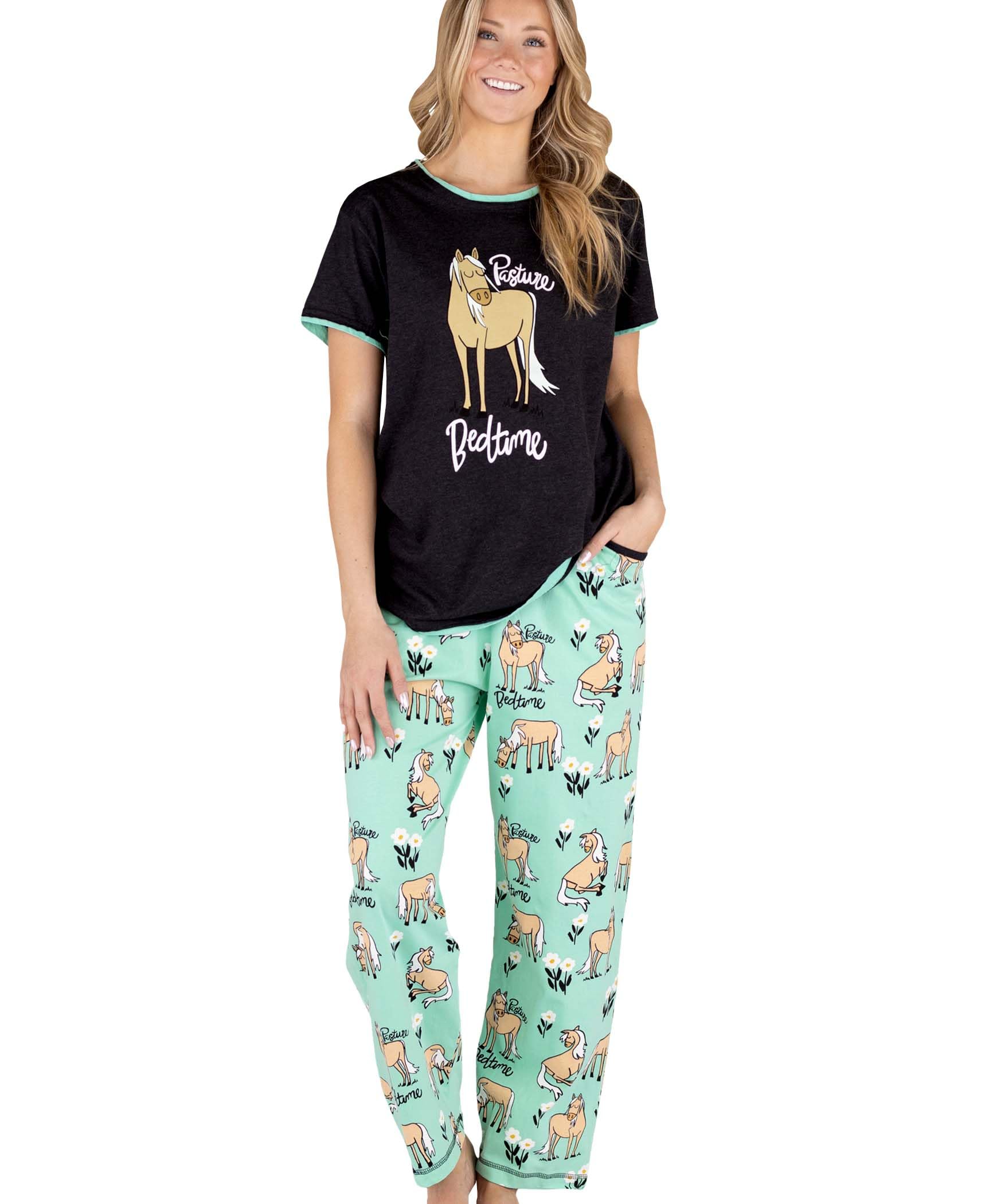 Lazy One Women's Pajama Set - Soft Short Sleeve Sleepwear with Cute Prints | Relaxed Fit Pajamas for Women | Perfect for Lounging, Sleepovers & Cozy Nights at Home
